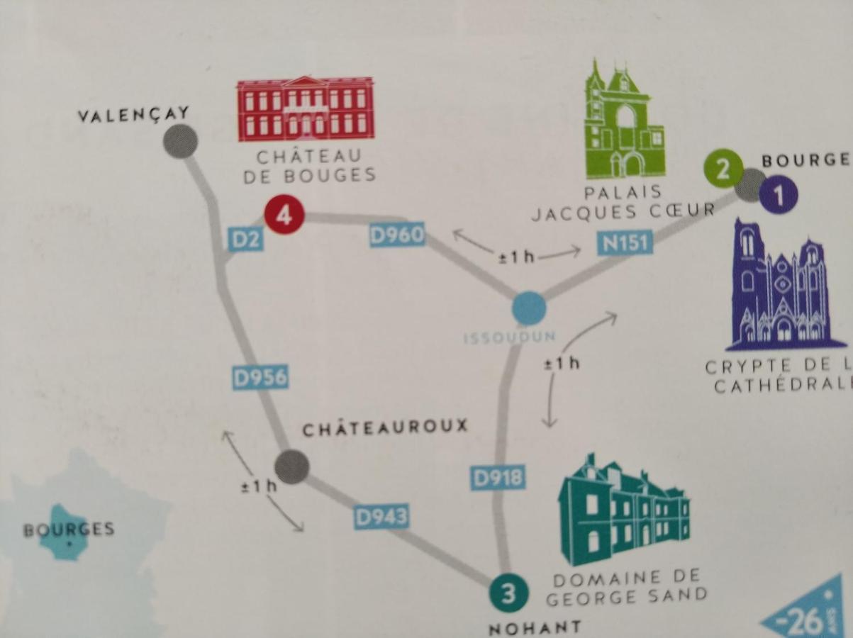 Le Logis De Saint Cyr Aparthotel Исудун Екстериор снимка